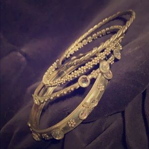 Silver Bangle Set